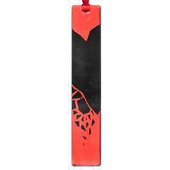 Broken Heart Tease Black Red Large Book Marks by Mariart