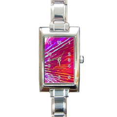 Zoom Colour Motion Blurred Zoom Background With Ray Of Light Hurtling Towards The Viewer Rectangle Italian Charm Watch