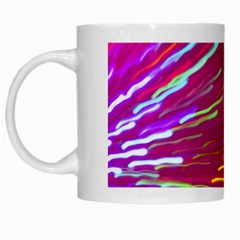 Zoom Colour Motion Blurred Zoom Background With Ray Of Light Hurtling Towards The Viewer White Mugs by Mariart