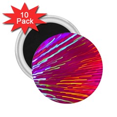 Zoom Colour Motion Blurred Zoom Background With Ray Of Light Hurtling Towards The Viewer 2 25  Magnets (10 Pack)  by Mariart