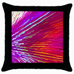 Zoom Colour Motion Blurred Zoom Background With Ray Of Light Hurtling Towards The Viewer Throw Pillow Case (black) by Mariart