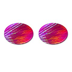 Zoom Colour Motion Blurred Zoom Background With Ray Of Light Hurtling Towards The Viewer Cufflinks (oval) by Mariart