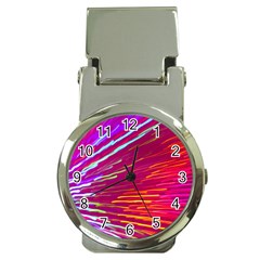 Zoom Colour Motion Blurred Zoom Background With Ray Of Light Hurtling Towards The Viewer Money Clip Watches by Mariart