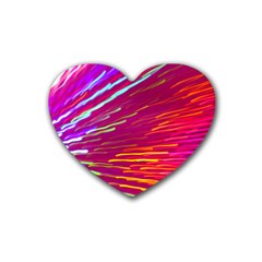 Zoom Colour Motion Blurred Zoom Background With Ray Of Light Hurtling Towards The Viewer Heart Coaster (4 Pack)  by Mariart