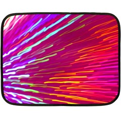 Zoom Colour Motion Blurred Zoom Background With Ray Of Light Hurtling Towards The Viewer Double Sided Fleece Blanket (mini)  by Mariart