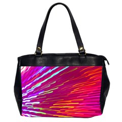 Zoom Colour Motion Blurred Zoom Background With Ray Of Light Hurtling Towards The Viewer Office Handbags (2 Sides)  by Mariart