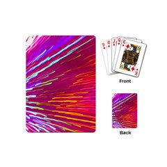 Zoom Colour Motion Blurred Zoom Background With Ray Of Light Hurtling Towards The Viewer Playing Cards (mini)  by Mariart