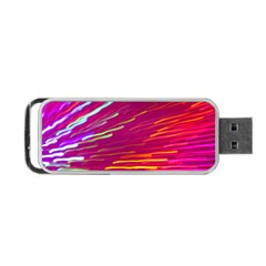 Zoom Colour Motion Blurred Zoom Background With Ray Of Light Hurtling Towards The Viewer Portable Usb Flash (one Side) by Mariart