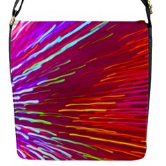 Zoom Colour Motion Blurred Zoom Background With Ray Of Light Hurtling Towards The Viewer Flap Messenger Bag (s) by Mariart