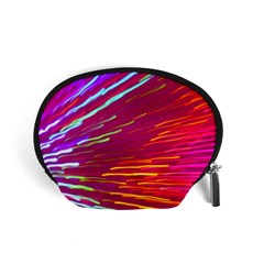 Zoom Colour Motion Blurred Zoom Background With Ray Of Light Hurtling Towards The Viewer Accessory Pouches (small)  by Mariart