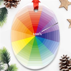 Colour Value Diagram Circle Round Ornament (oval)