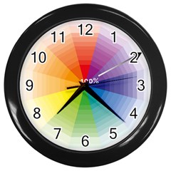 Colour Value Diagram Circle Round Wall Clocks (black) by Mariart