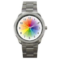 Colour Value Diagram Circle Round Sport Metal Watch by Mariart