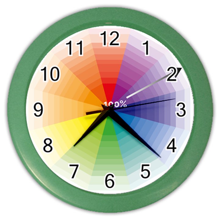 Colour Value Diagram Circle Round Color Wall Clocks