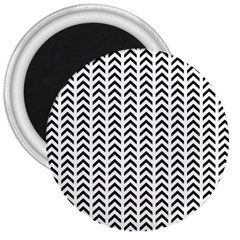 Chevron Triangle Black 3  Magnets by Mariart