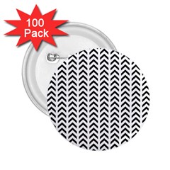 Chevron Triangle Black 2 25  Buttons (100 Pack) 