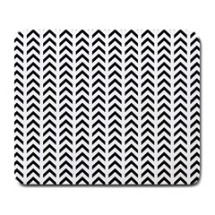 Chevron Triangle Black Large Mousepads by Mariart