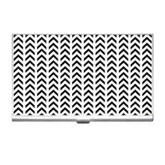 Chevron Triangle Black Business Card Holders by Mariart