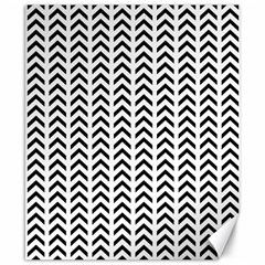 Chevron Triangle Black Canvas 8  X 10  by Mariart