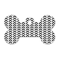 Chevron Triangle Black Dog Tag Bone (two Sides) by Mariart