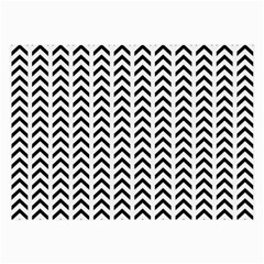 Chevron Triangle Black Large Glasses Cloth (2-side) by Mariart