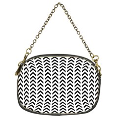 Chevron Triangle Black Chain Purses (one Side)  by Mariart