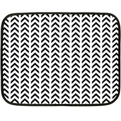 Chevron Triangle Black Fleece Blanket (mini)