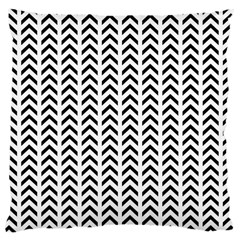 Chevron Triangle Black Large Cushion Case (two Sides) by Mariart