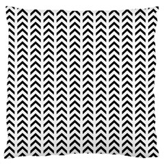 Chevron Triangle Black Standard Flano Cushion Case (two Sides) by Mariart