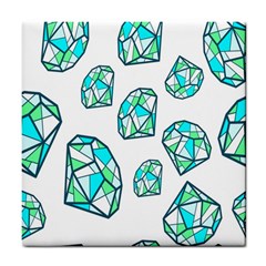 Brilliant Diamond Green Blue White Tile Coasters by Mariart