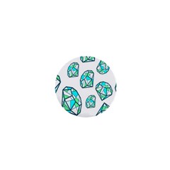 Brilliant Diamond Green Blue White 1  Mini Buttons by Mariart