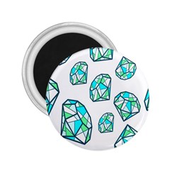 Brilliant Diamond Green Blue White 2 25  Magnets