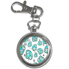 Brilliant Diamond Green Blue White Key Chain Watches