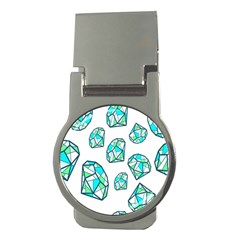 Brilliant Diamond Green Blue White Money Clips (round) 