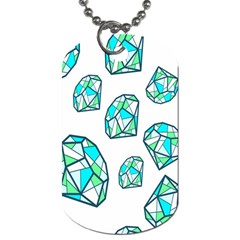 Brilliant Diamond Green Blue White Dog Tag (one Side)