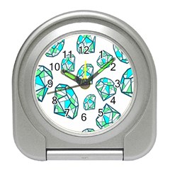 Brilliant Diamond Green Blue White Travel Alarm Clocks