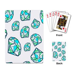 Brilliant Diamond Green Blue White Playing Card by Mariart