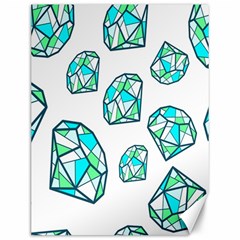 Brilliant Diamond Green Blue White Canvas 12  X 16  