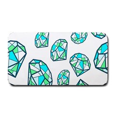 Brilliant Diamond Green Blue White Medium Bar Mats by Mariart