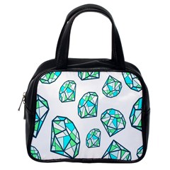 Brilliant Diamond Green Blue White Classic Handbags (one Side) by Mariart