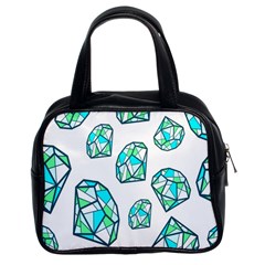 Brilliant Diamond Green Blue White Classic Handbags (2 Sides)