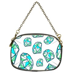 Brilliant Diamond Green Blue White Chain Purses (one Side) 