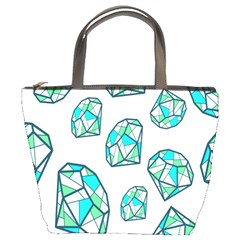 Brilliant Diamond Green Blue White Bucket Bags by Mariart