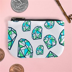 Brilliant Diamond Green Blue White Mini Coin Purses by Mariart