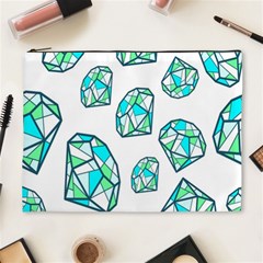 Brilliant Diamond Green Blue White Cosmetic Bag (xl) by Mariart