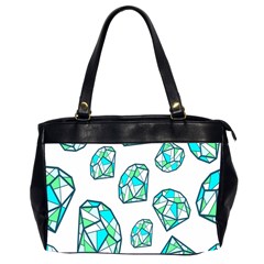 Brilliant Diamond Green Blue White Office Handbags (2 Sides)  by Mariart