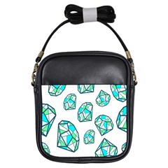 Brilliant Diamond Green Blue White Girls Sling Bags