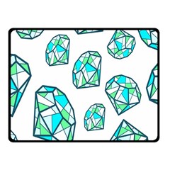 Brilliant Diamond Green Blue White Fleece Blanket (small) by Mariart