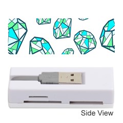 Brilliant Diamond Green Blue White Memory Card Reader (stick) 