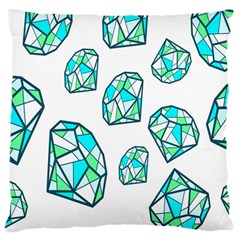 Brilliant Diamond Green Blue White Large Cushion Case (one Side) by Mariart